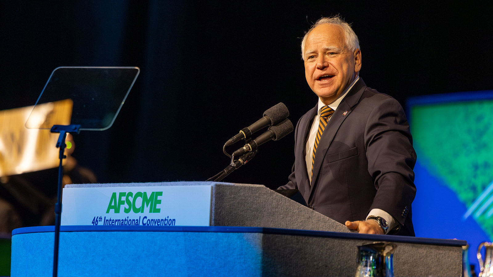 Tim Walz speaking at AFSCME Convention